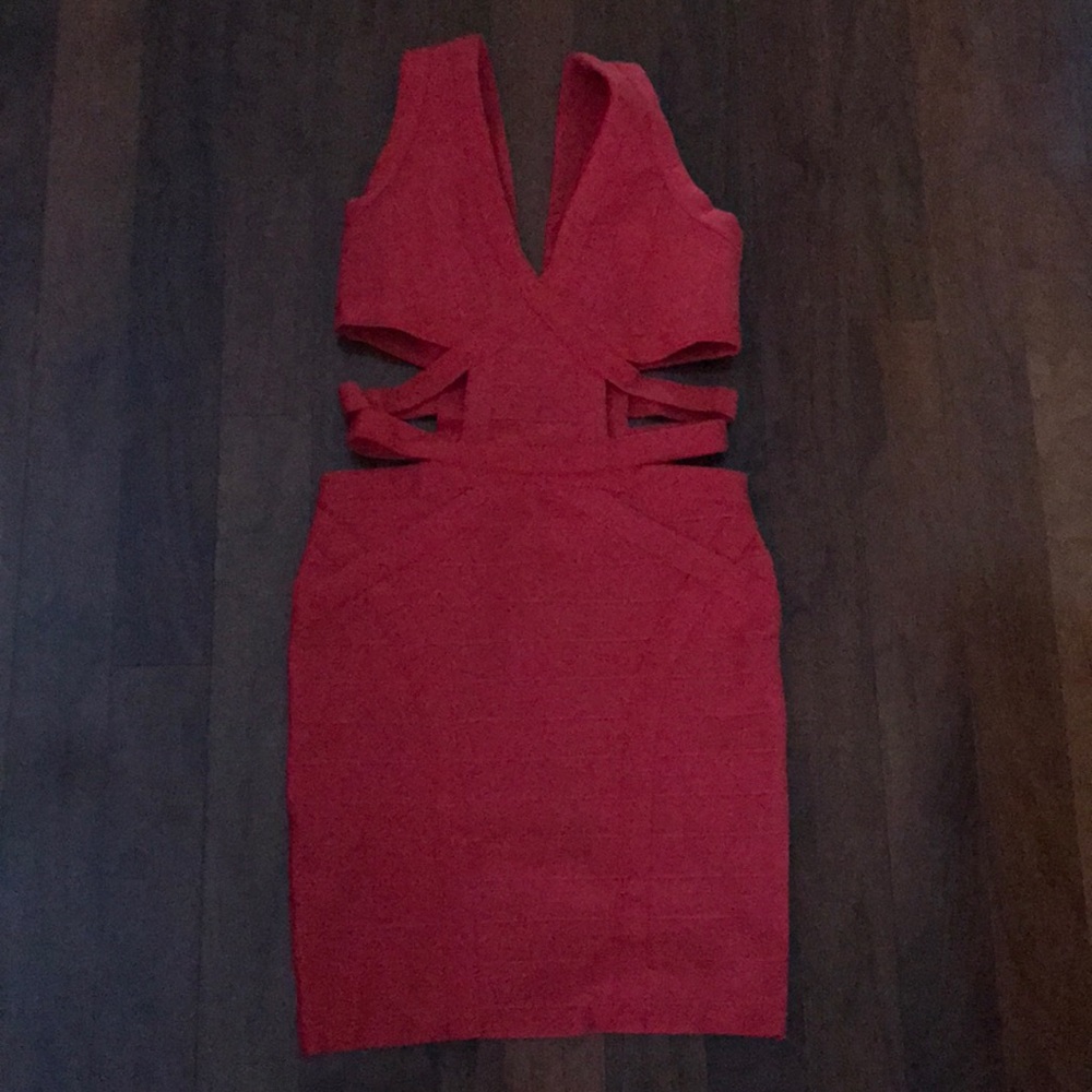 Wow Couture Golden Label Red Bandage Dress